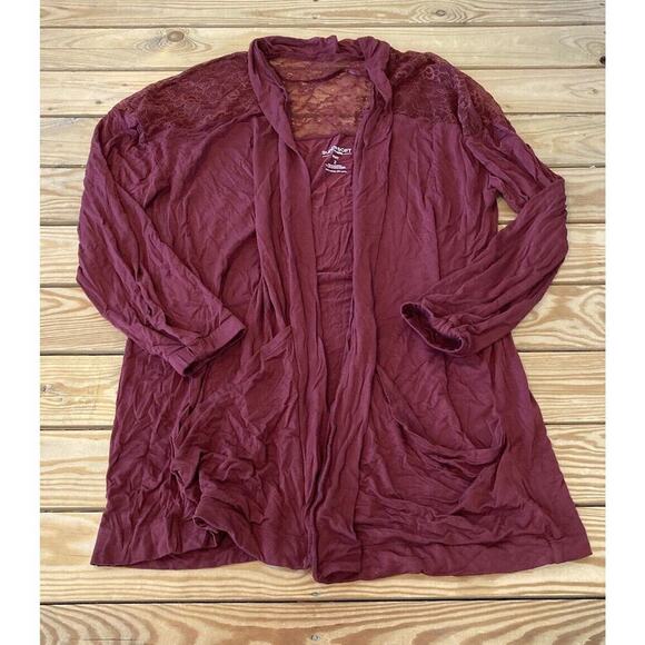 Torrid Open Front Super Soft Cardigan Size 2 Women’s Red - Picture 1 of 8